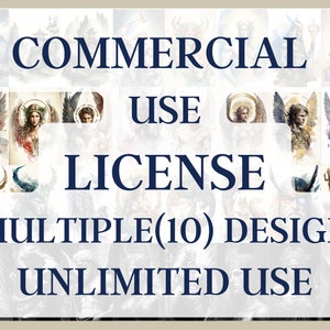Commercial Use License for Small Businesses and Physical Products / Multiple (10) Designs / Unlimited Use