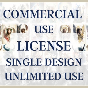 Commercial Use License for Small Businesses and Physical Products / Single Design / Unlimited Use