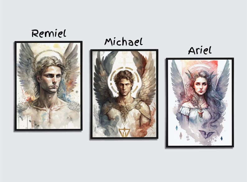 9 Archangel Gallery Wall Print Custom Set | Watercolor Eclectic ...