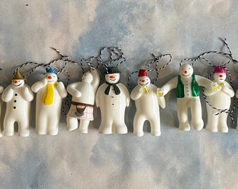 The snowman set of 13 party snowmen Christmas tree decorations new uk
