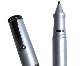 Filcao Penna A Sfera Mini In Alluminio Grigio, mini  vintage ballpoint pen, penna a sfera italiana, mini sfera retrò