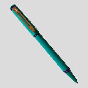 Penna a Sfera Waterman Forum Agorà - due varianti colore Nero/azzurro o Verde/viola, penna a sfera vintage, Waterman ballpoint pen