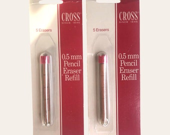 CROSS mechanical pencil replacement rubbers Lot of 2 packs of 5 pieces each - original rubber spare parts, accessories for vintage mechanical pencils