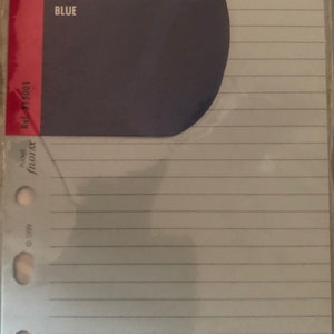 FILOFAX Organizer Ricambio Pocket - Fogli Colorati a Righe NOS (New Old Stock), ricambi originali Filofax agenda pocket,  organizer vintage
