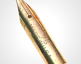 WATERMAN Fountain Pen, Antique Gold Nib Engraved "WATERMAN’S 75 Made in USA", Rare Vintage Pen Accessory, Free Shipping