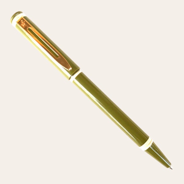 Vintage WATERMAN Kugelschreiber olivgrün, Retro Kugelschreiber, Vintage Kugelschreiber, Vintage Kugelschreiber