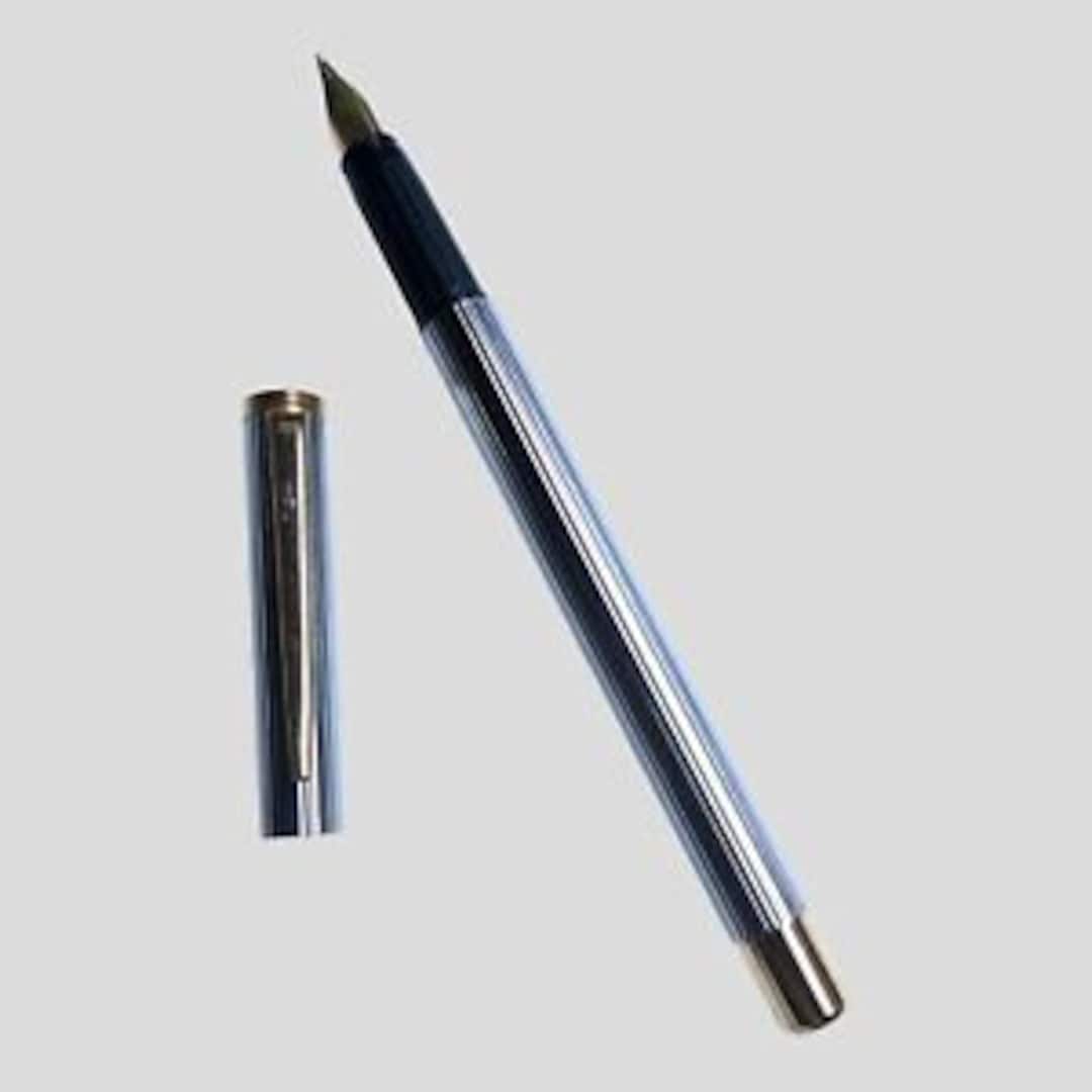 Vintage Fountain Pen by Filcao Chromed Golden Finishes, Fountain Pen