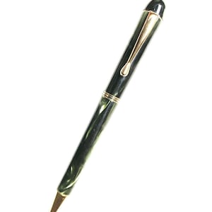 Penna A Sfera Vintage Filcao In Acrilico Verde, vintage ballpoint pen, penna a sfera retrò, italian ballpoint pen, penna a sfera italiana
