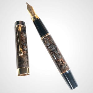 Filcao Stilografica Lacca Marrone, vintage Fountainpen made In Italy, Penna per Collezionisti,Penna di Alta Qualità, Stilografica di Design