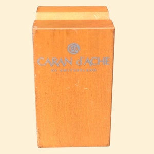 CARAN d’ ACHE originale espositore vintage Per Penna In Legno, supporto per penna vintage, espositore usato, supporto penna collezione