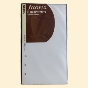 Filofax Ricambio originale per organizer agenda formato Personal linea Cotton Cream, ricambi agenda vintage, fogli aggiuntivi agenda