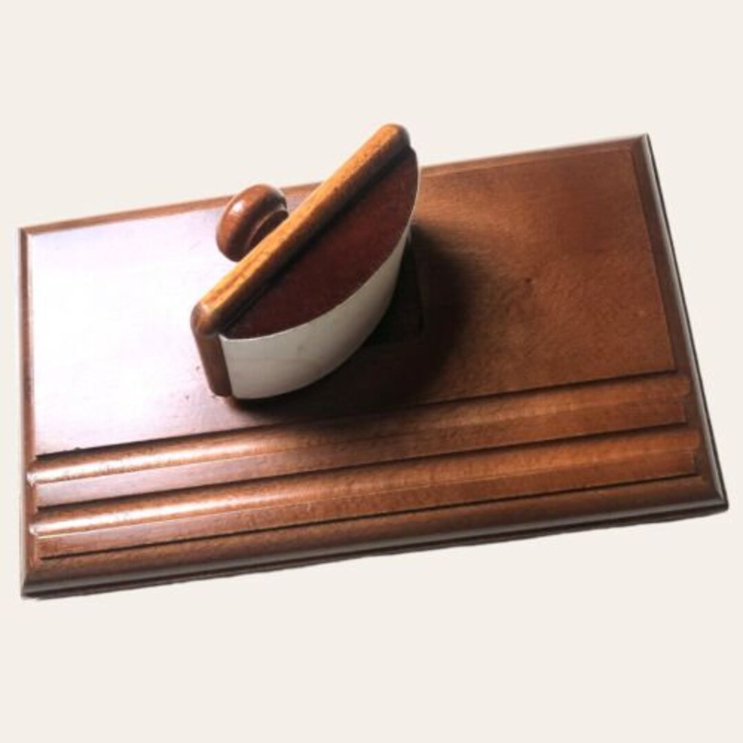 Desk Wood Base Blotting Paper Pad, Elegant, Vintage, Retro Writing, Ink