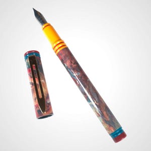Penna Stilografica Waterman Agora Fantasia usata,  gradazione Fine, penna stilografica vintage, penna stilografica d'epoca, penna retrò