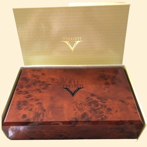 Visconti Box per Penna Edizione Limitata, cofanetto Visconti penna vintage, luxury pen case, elegante scatola porta penne, porta gioie