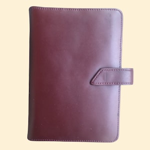 Organizer Agenda GREENWITCH Personal modello Victoria Made In Italy In vera Pelle Liscia Bordeaux, agenda vintage, organizer quaderno diario