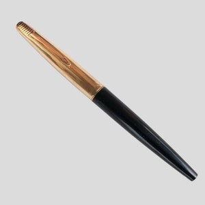 PARKER 45 Fountain Pen, Gold Foil Cap, Gold Nib, vintage pen, retro pen, antique pen, elegant fountain pen