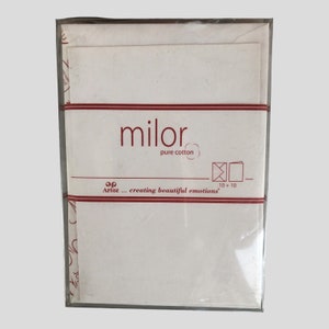 10 A6-Karten + 10 Artoz Milor-Umschläge – 100 % Baumwolle, Set aus handgefertigtem Vintage-Papier, Vintage-Bastelkarten, Vintage-Karten