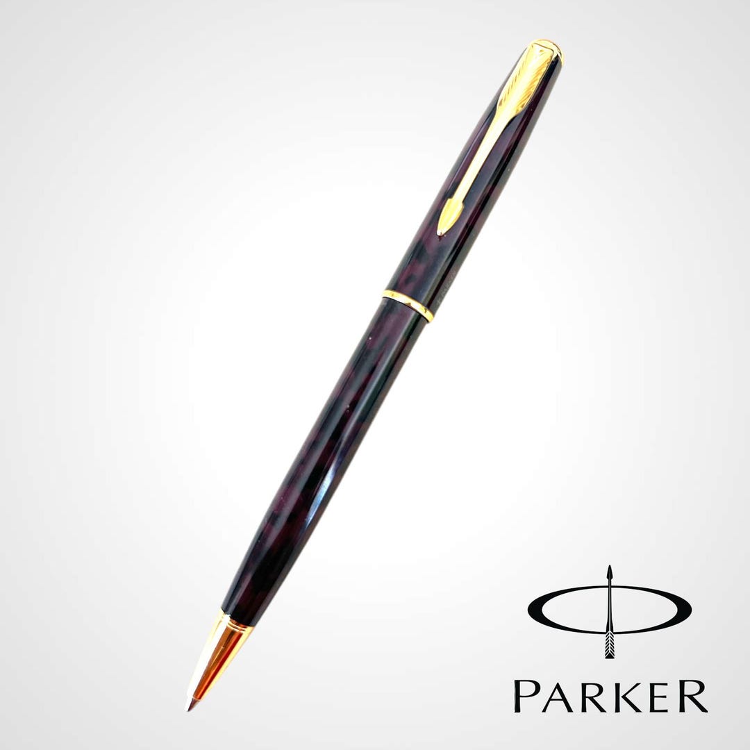 Parker Sonnet Autumn Red Ballpoint Pen 14K Gold Dimonite G Laque