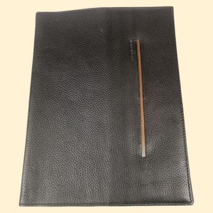 Porta Agenda / Quaderno PIQUADRO (NOS) originale In Pelle Nera Martellata Made In Italy, Organizer in pelle, articolo per scrittura vintage,