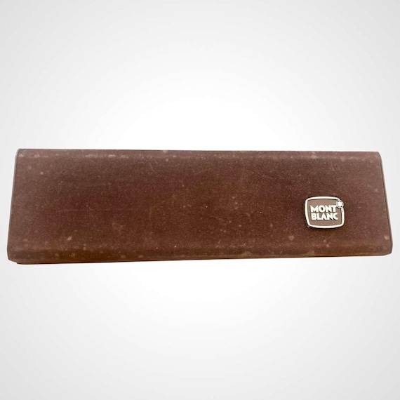 MONT BLANC バーガンディ レザー 筆箱 Montblanc Vintage 1980s Brown Velvet Pen Case – Original Pen Box