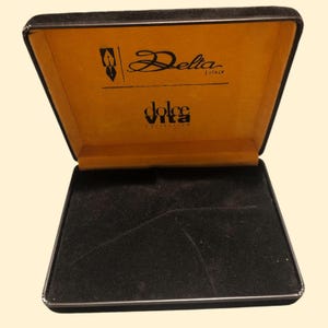 Caja Delta para bolígrafo de la serie Dolce Vita, caja de bolígrafos vintage, caja de bolígrafos vintage, estuche de bolígrafo, caja de terciopelo vintage