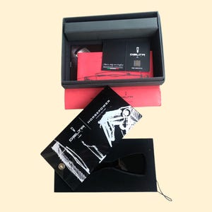 DELTA Horsepower Box, Plexiglass Pen Holder Box, Vintage Luxury Pen Box Holder, Italian Collectible Pen Case
