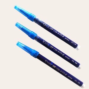 TOMBOW Tintenroller-Set mit 3 Ersatzminen – zwei Varianten – Vintage-Tintenroller-Mine, original Tombow-Ersatzteile, Retro-Tintenroller
