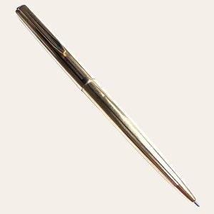 AURORA 98 stylo à bille vintage - stratifié doré côtelé, stylo à bille rétro, stylo à bille antique, stylo à bille élégant fabriqué en Italie