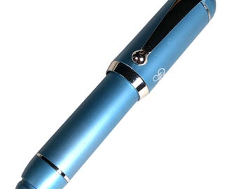 Filcao Micro Fountain Pen Ladybug Satin Blue - Collectible Pen, Purse Pen, Pocket Pen, Vintage Micro Pen, Retro