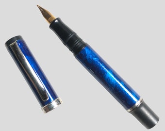 FILCAO KIKA micro pluma estilográfica azul, pequeño bolígrafo vintage elegante para bolso, bolsillo, bolígrafo retro económico, micro pluma estilográfica