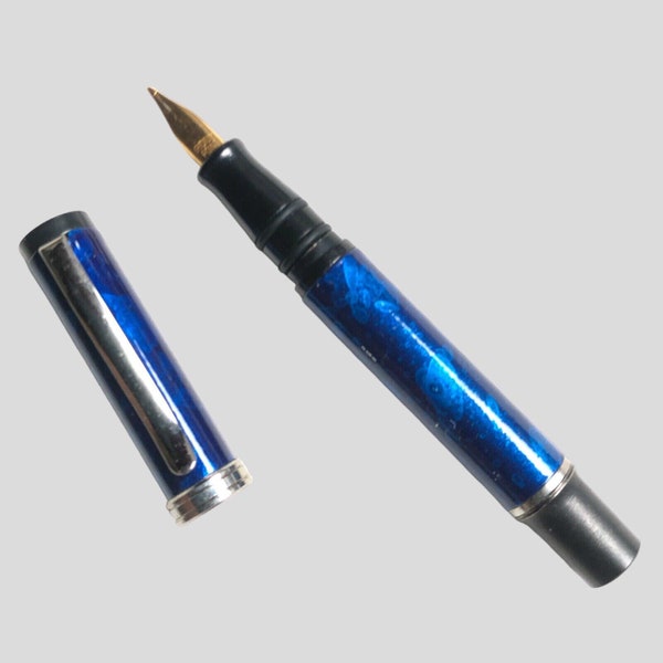 FILCAO KIKA blauwe micro-vulpen, kleine elegante vintage pen voor handtas, zak, retro economische pen, micro-vulpen