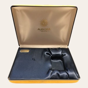 Astuccio box penna Aurora Sole per stilografica, astuccio vintage, vintage pen holder, custodia penna eccellenza made in italy