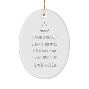 Vatertagsgeschenk vom Lieblingskind, Ornament für besten Vater, Immer die richtige Person Vatertagsgeschenk, Brieftaschenhalter Ornament Geschenk für Papa