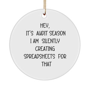 Funny Audit Season Ornament for CPA, Keepsake for Bookkeeper, Accounting Team Gift, CPA Ornament, Data Analyst Gift, Finance Ornament 2023