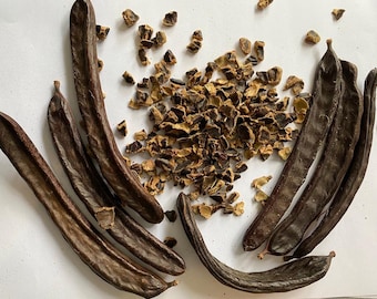 Organic Whole Carob Pods: 100% raw and natural