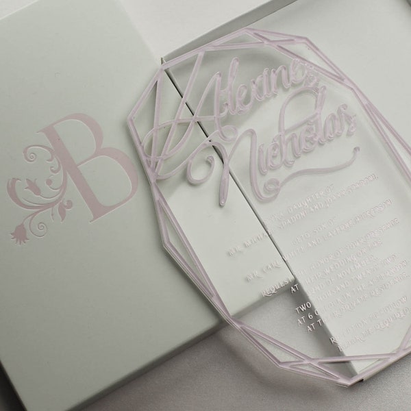 Transparent Wedding Invitation - Etsy