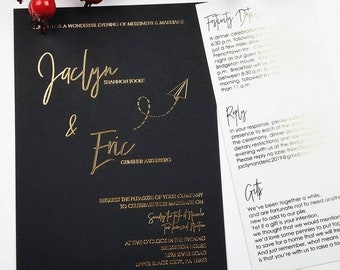 Wedding Invite, Gold Illustrator, Foil Invite Printing, DIGITAL TEMPLATE