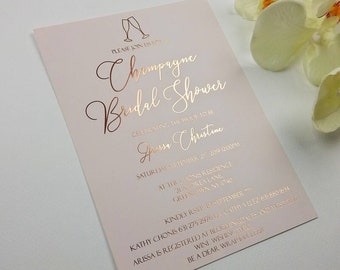 Elegant Personalized Foil Invite, Rose Gold Illustrator, Foil Envelope Printing, DIGITAL TEMPLATE