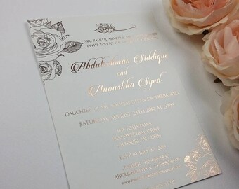 Foil Invite, Rose Gold Illustrator, Foil Envelope Printing, DIGITAL TEMPLATE