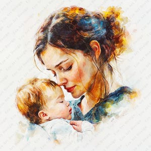 Fête des mères des cliparts, 12 JPG, téléchargement numérique, clipart maman et bébé imprimable, loisirs créatifs pour baby shower, fabrication de cartes, kit de journal indésirable