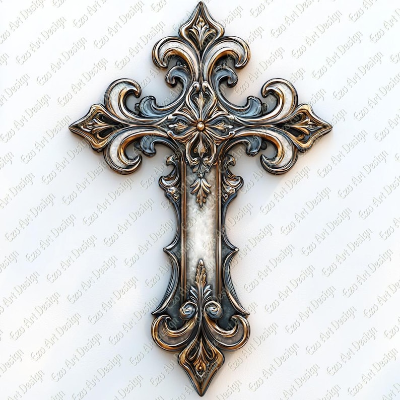 Vintage Gothic Cross Clipart, Sacred Christian Art (digital Download ...