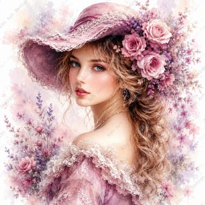 Vintage Womens Hat Pink Rose - Etsy display picture 3