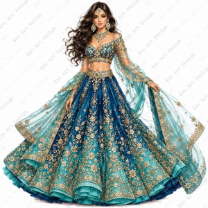blue and gold asian dress K Fashion & More Dress Women's Blue Gold Brocade Traditional Asian Style Size 11