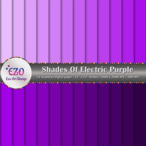 Shades Of Electric Purple Digital Paper Pack, 24 Papiere, Scrapbook Papier, bedruckbare Papiere, kommerzielle Nutzung, Bastelbedarf, Instant Download
