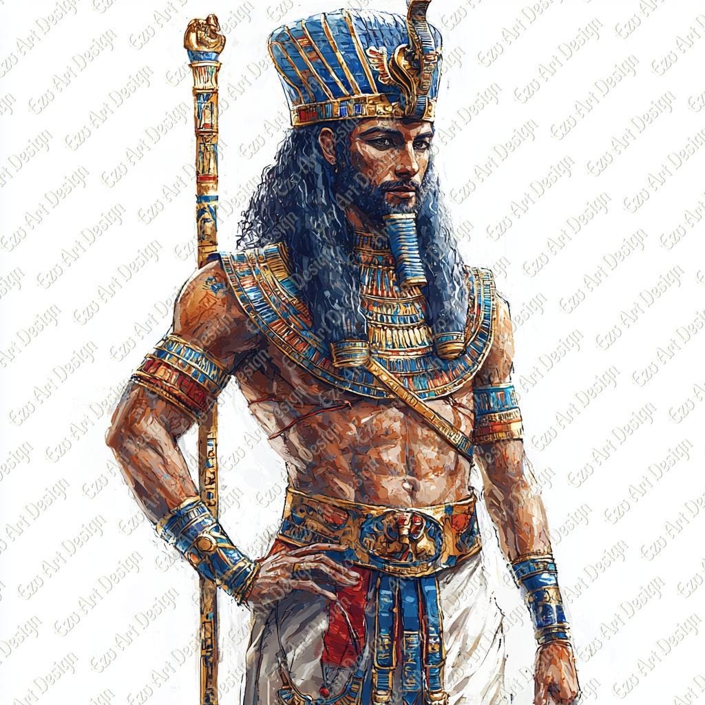 Ancient Egypt Clipart, Egyptian Pharaoh Pyramid Printable Art ...