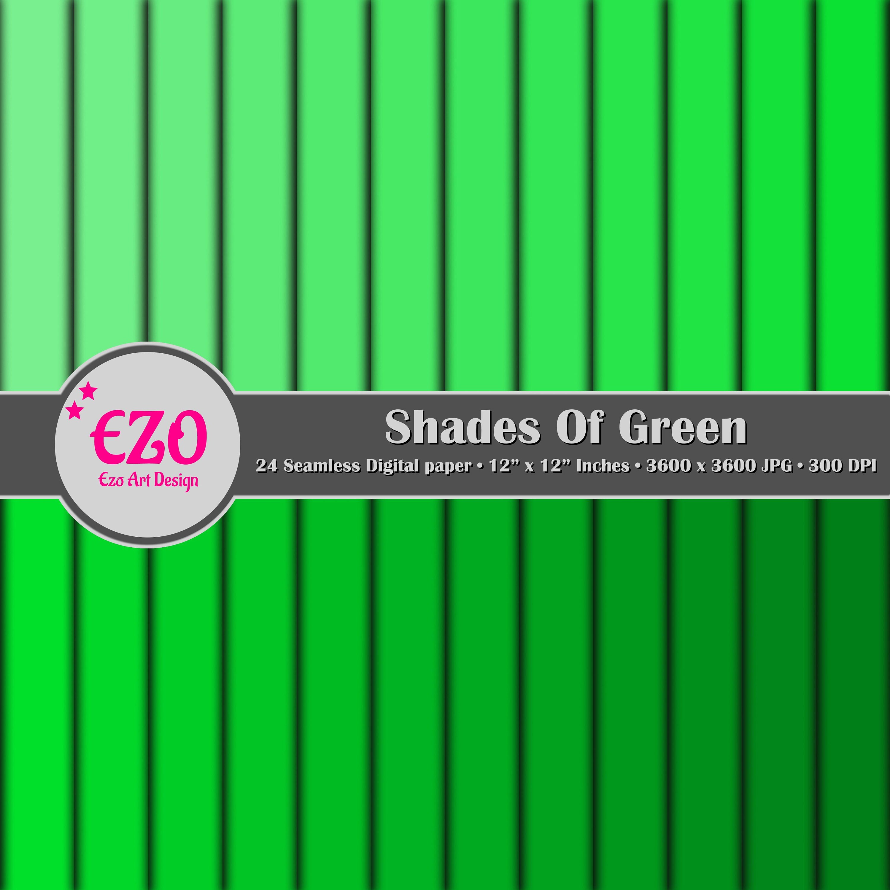 Shades of Green Solid Digital Paper Pack Digital Solid Paper Solid Digital  Paper Base Paper Instant Download for Commercial Use 