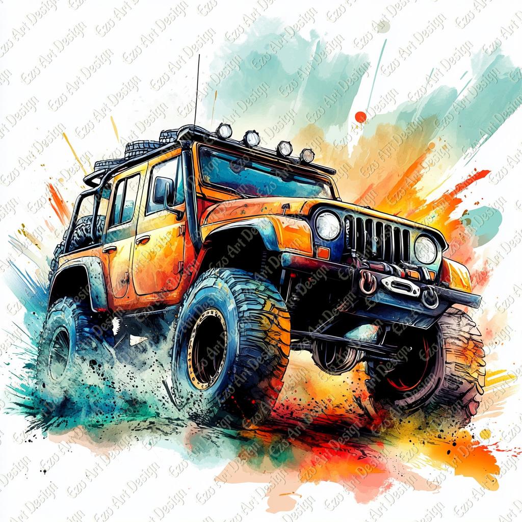 15％OFF ❗️ジープ　デザイン　アートペイント　キャンバス地 Jeep Wrangler Canvas Wall Art - Etsy