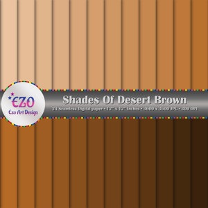 Schattierungen der Wüste braun Digital Paper Pack, 24 Papiere, Scrapbook Papiere, bedruckbare Papiere, kommerzielle Nutzung, Bastelbedarf, Instant Download