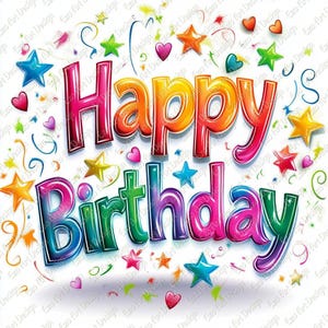 Imágenes prediseñadas 3D de Feliz Cumpleaños en formato JPG, pancarta para tarjeta de cumpleaños, decoración de fiestas con globos.