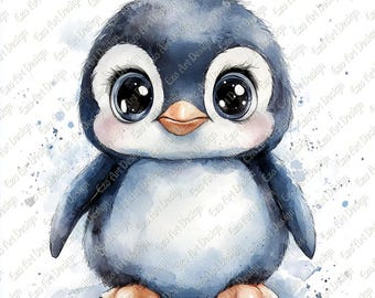 ペンギンのスタンプ、かわいいペンギン、赤ちゃんペンギン、ペンギンの